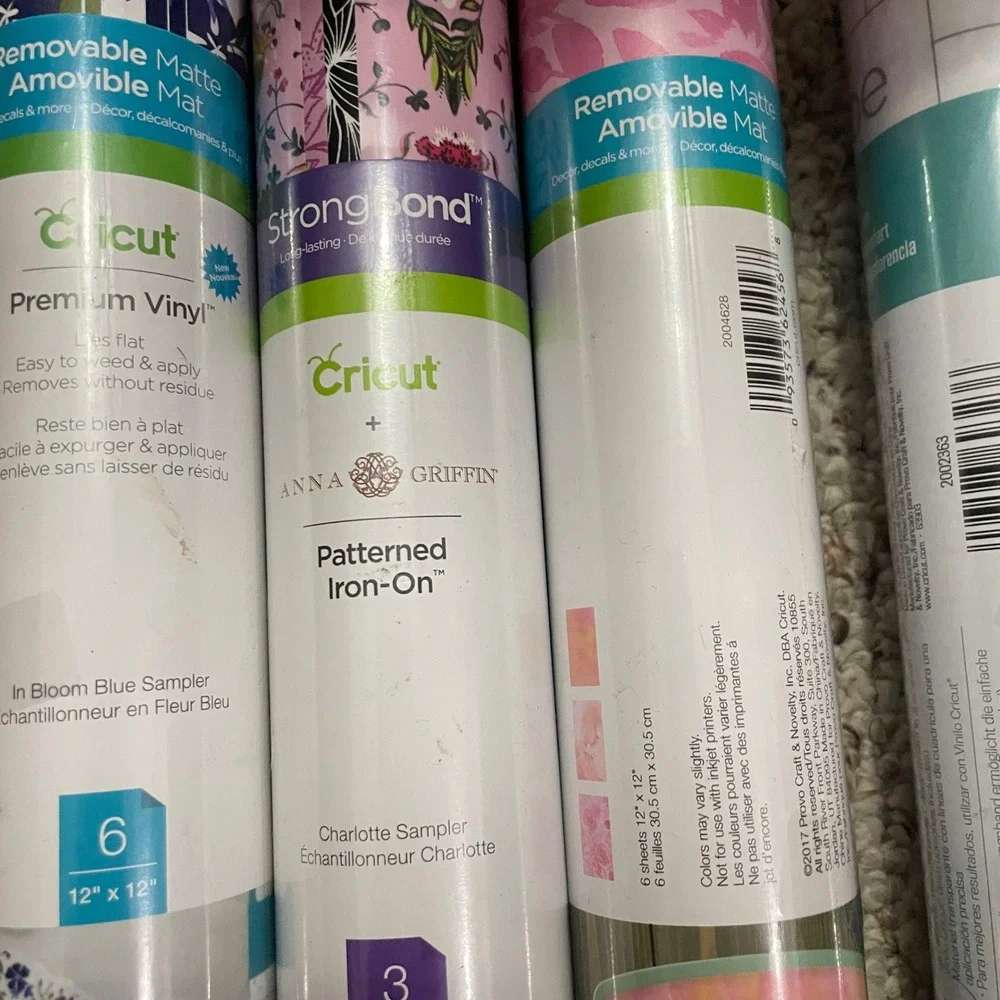 Cricut Siser HTV Vinyl Bundle Lot 9 Permanent Removable Floral Metallic‎ Craft